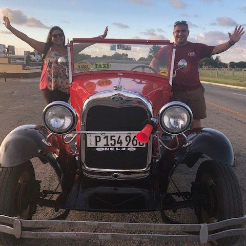 Our first trip to Cuba... toured the city in a Ford Model T