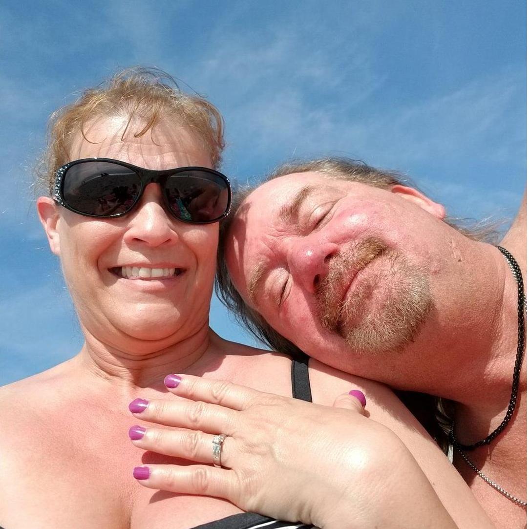 Our engagement photo on Cocoa Beach