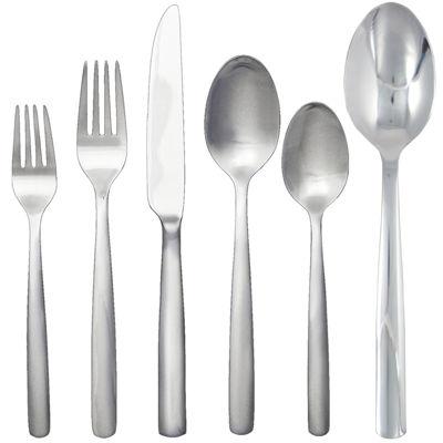Ginkgo® Simple 42-pc. 18/10 Stainless Steel Flatware Set