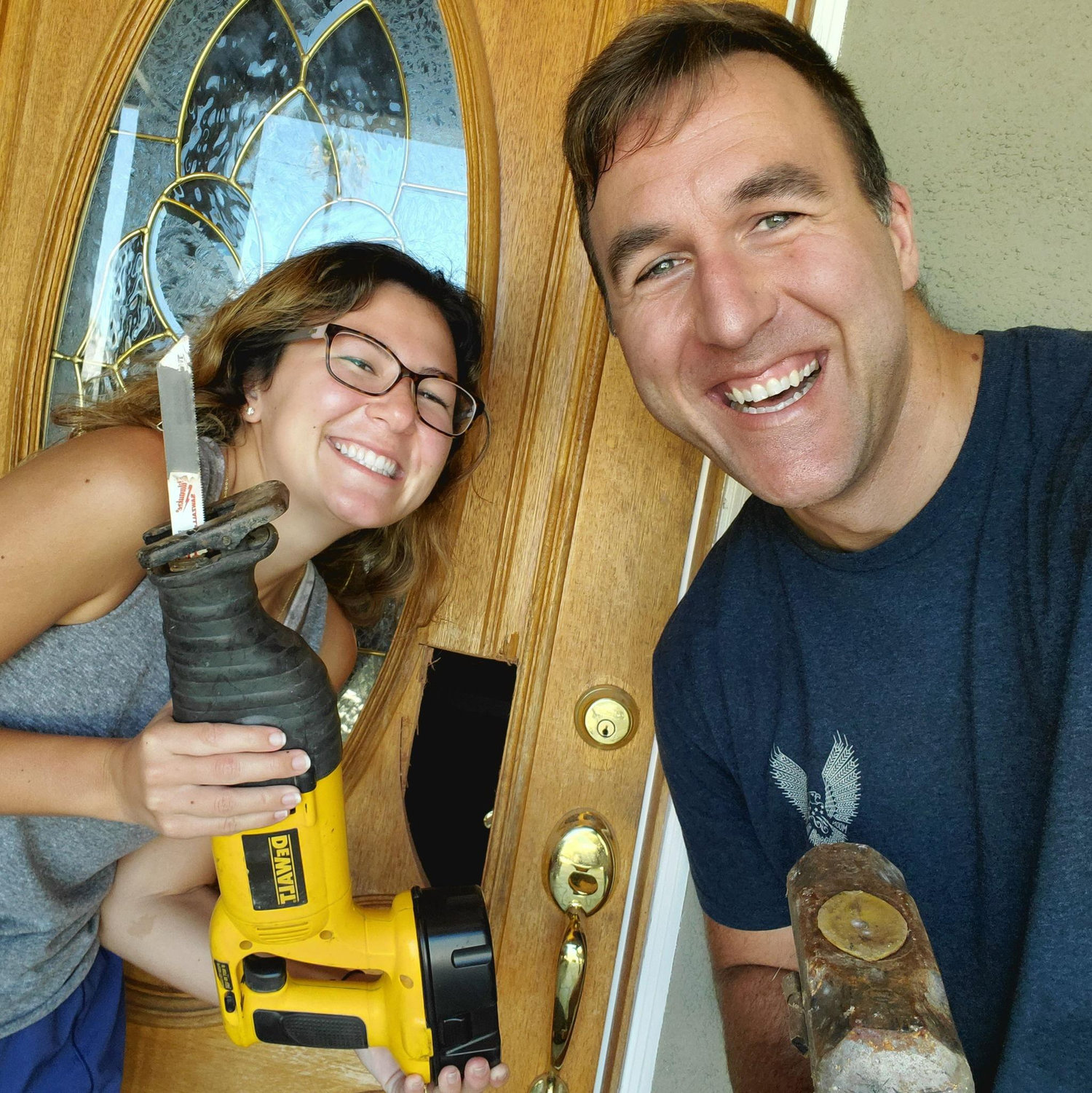 Everyone's locked themselves out of their house, and cut a hole in their front door to get back in.. right? RIGHT?