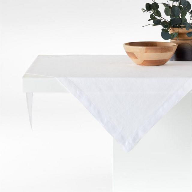 Marin White 50" Table Throw