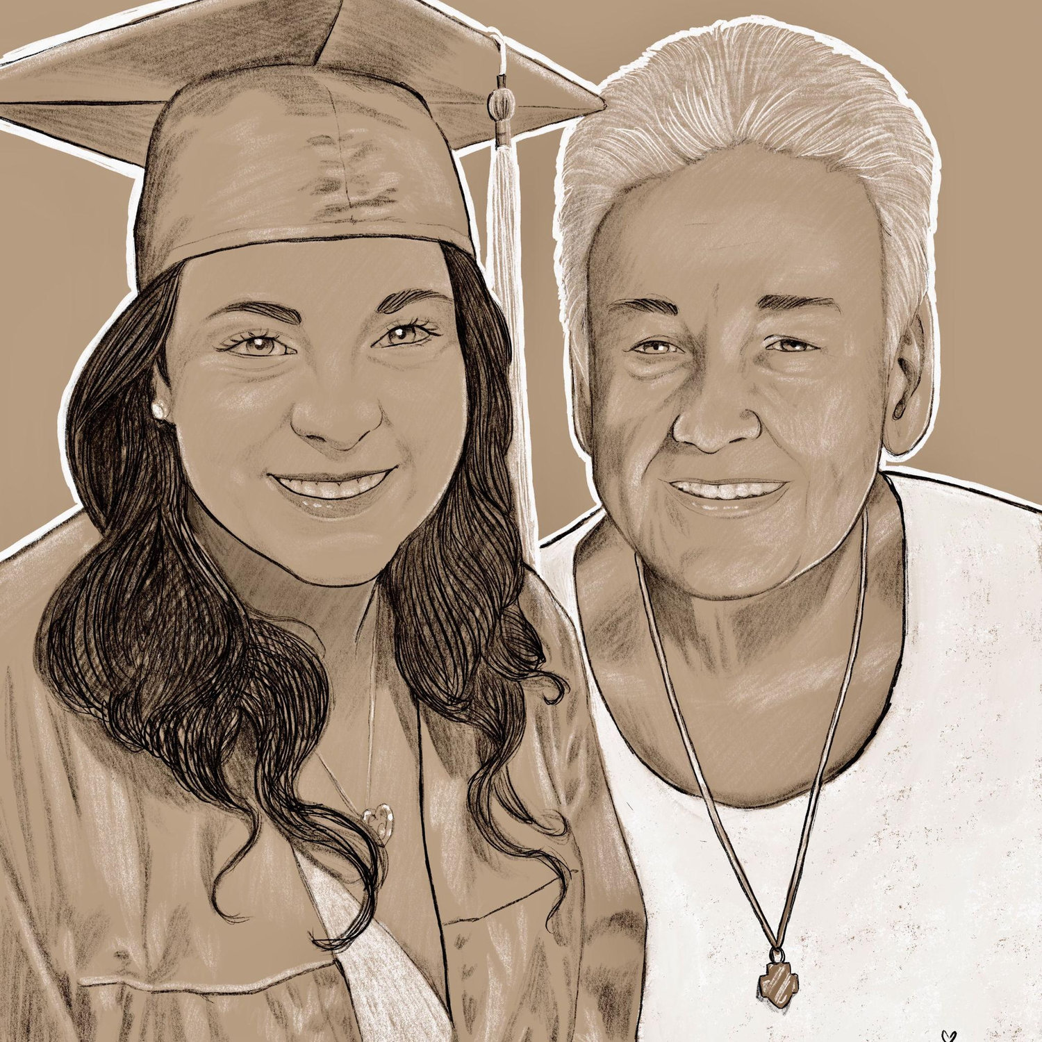 Tyler drew my Nan & I as I navigated the loss of her.