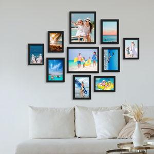 10 Pack Picture Frames Set for Tabletop or Wall Mounting Display