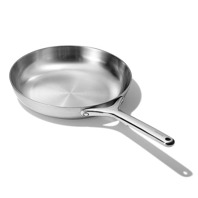Caraway Stainless Steel Fry Pan (10.5 IN) - 5-Ply Stainless Steel Pan - Oven Safe & Stovetop Agnostic - Non Toxic, PTFE & PFOA Free