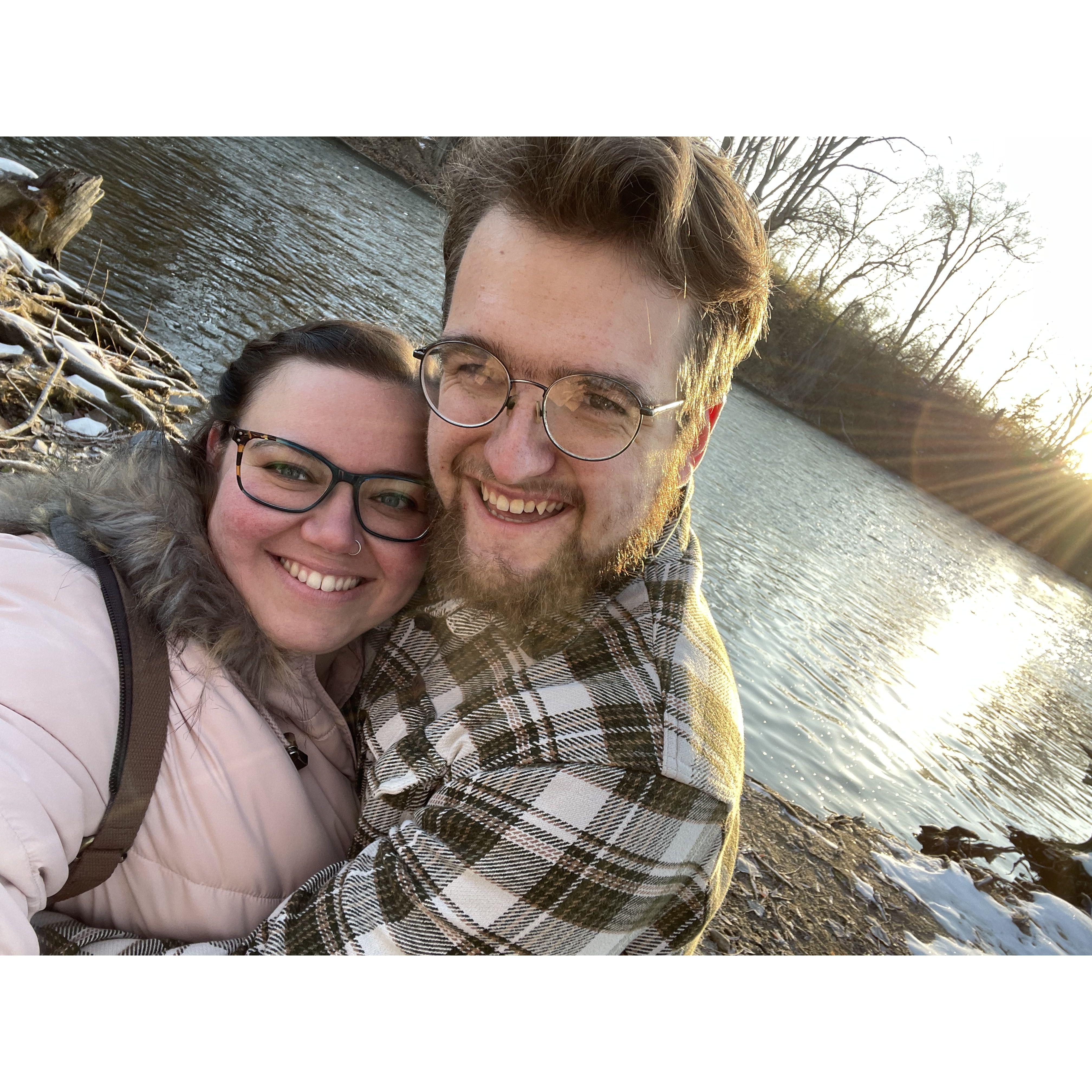 Our favorite dates are early morning walks and then going out for breakfast!