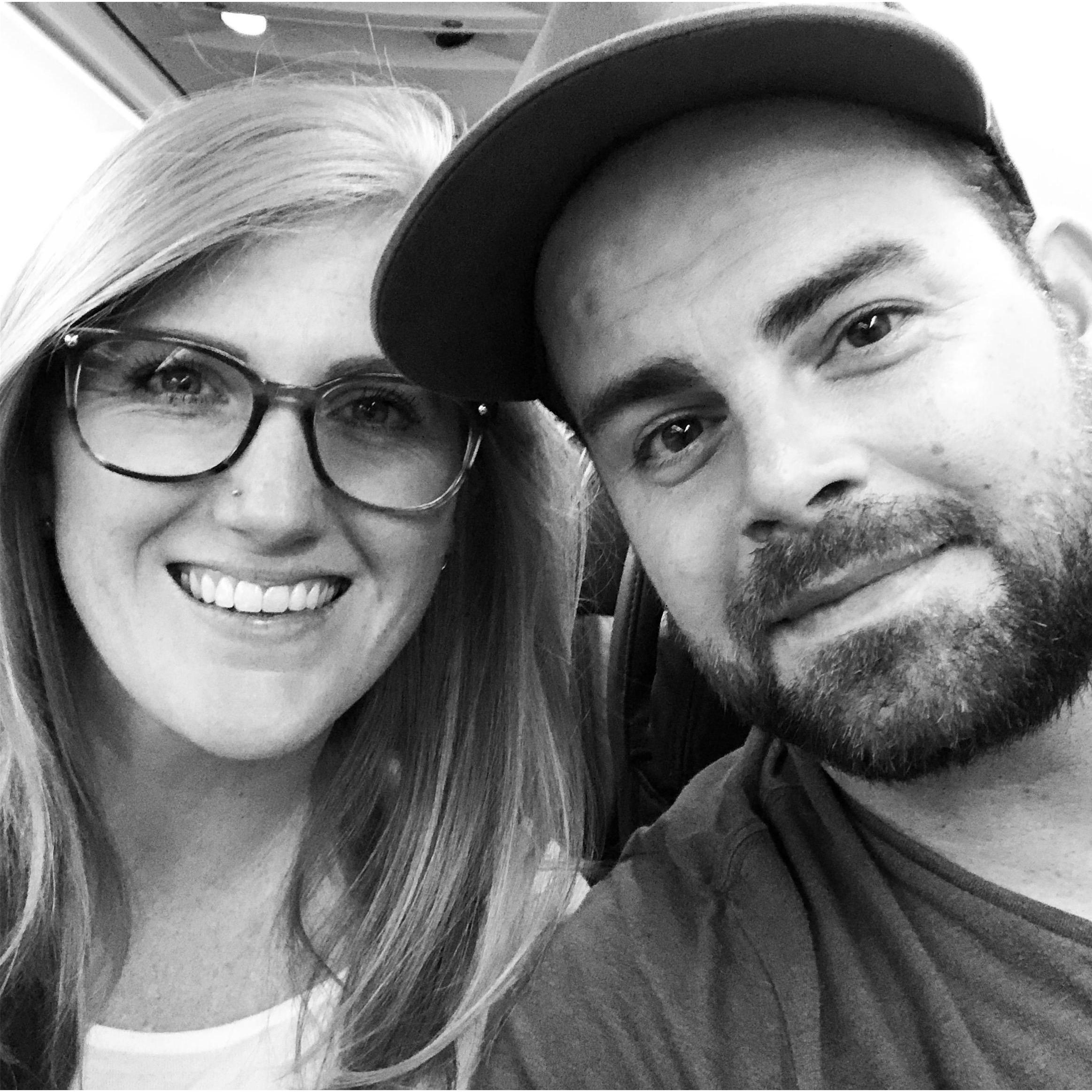 On one of our many adventures, jet setting off to see family and friends!