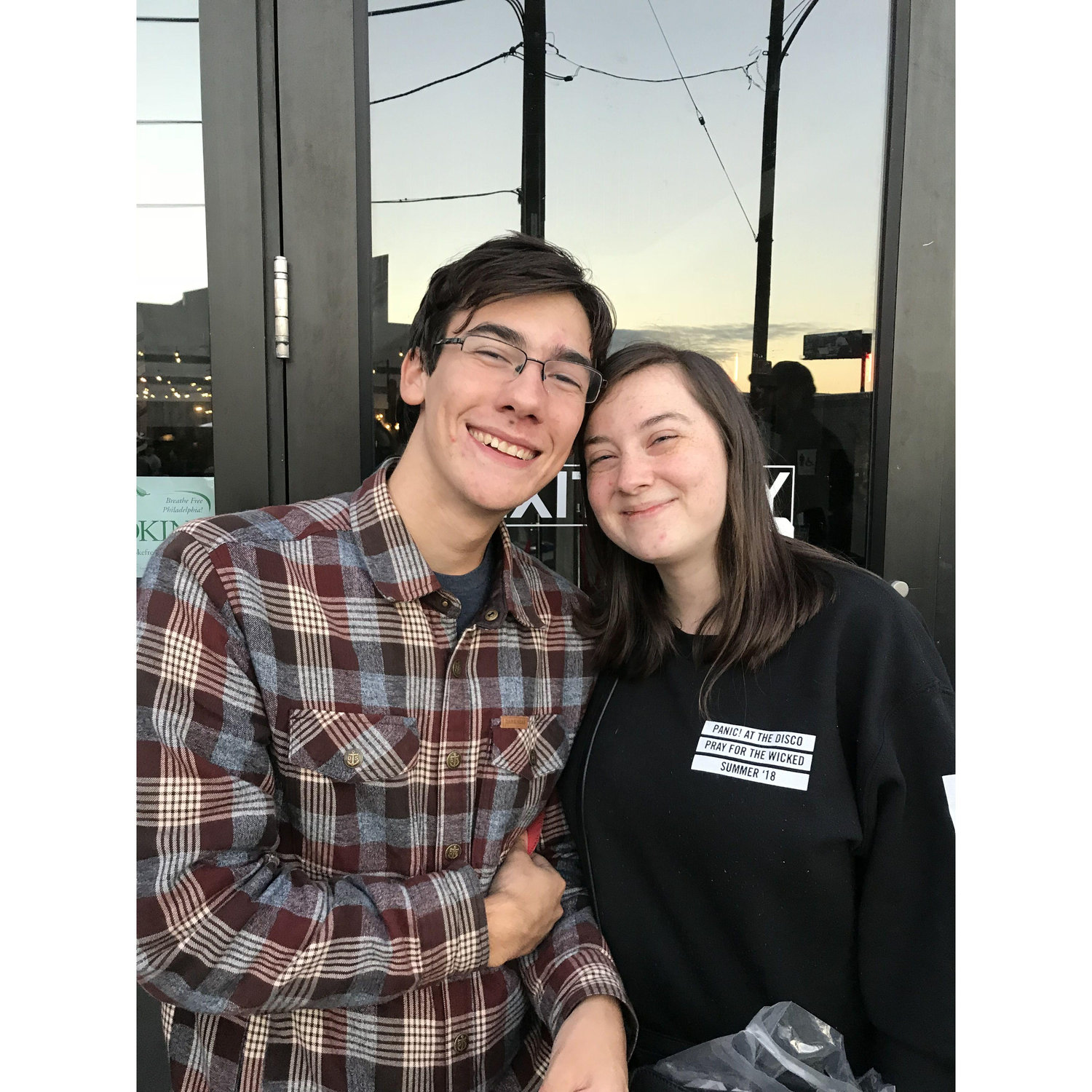 This photo was taken right before we went to go see a Lovely the Band concert in Philly!