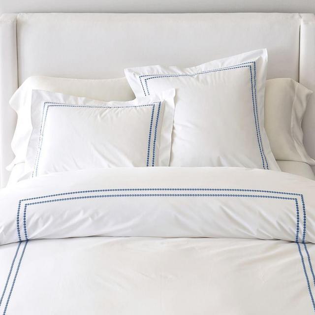 Chambray Pearl Organic Duvet Cover, King/Cal. King