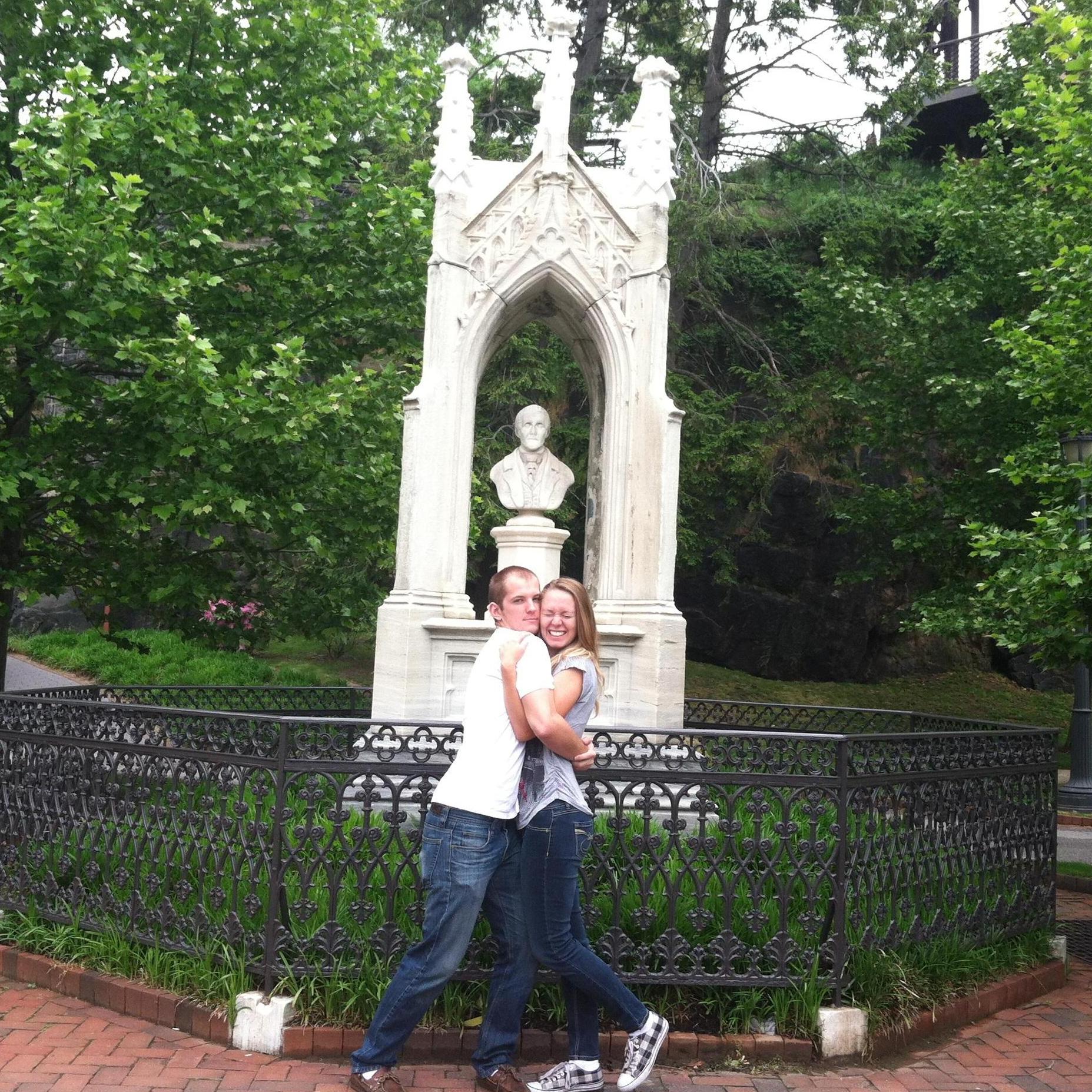 2012, Philadelphia - Hanging out at a park in downtown Philly being silly while visiting Ross' grandpartents.