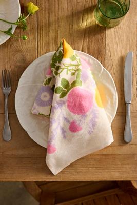 Riso Floral Linen Napkins, Set of 2