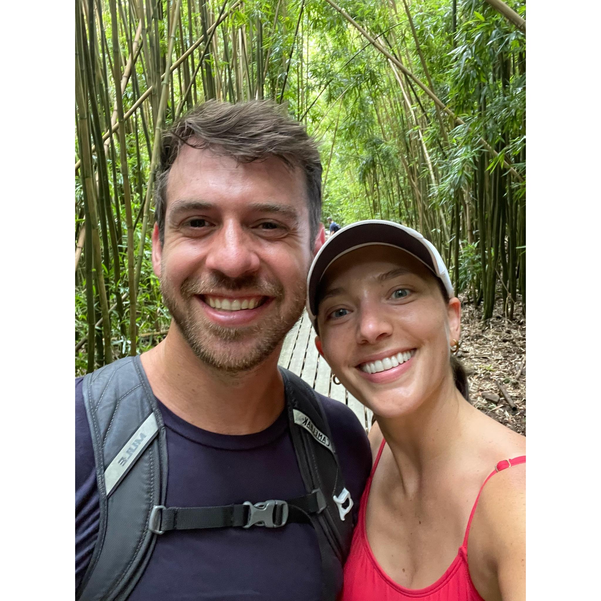 Hiking at the Road to Hana in Maui