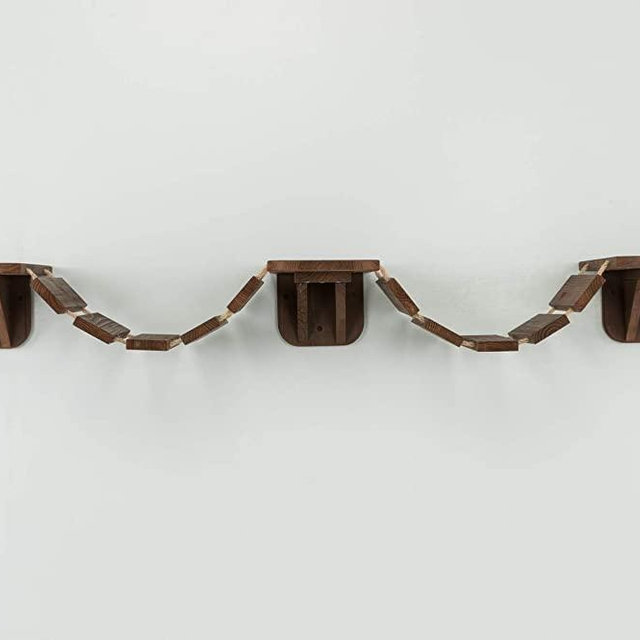 TRIXIE Wall Mount Cat Bed, Cat Shelf, Suspension Bridge, Elevated Playground