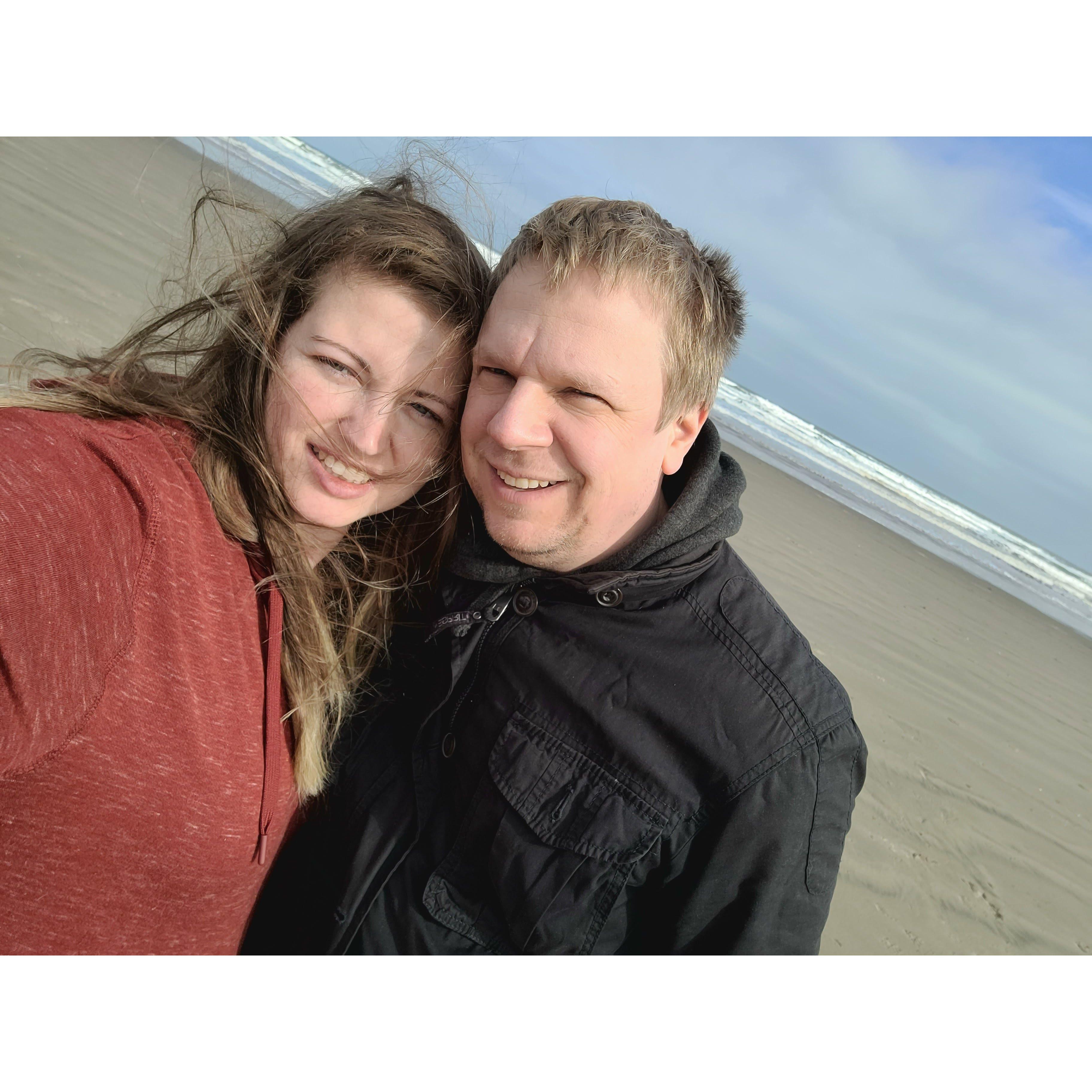 Us at the Beach, I think this was at Lincoln City