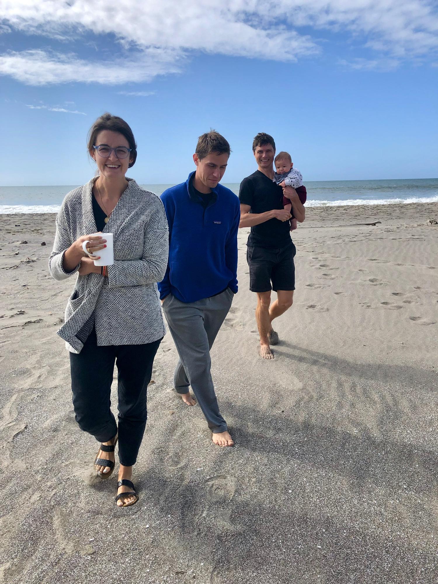 Stinson Beach with Avery and Beckett (Emily took the photo!) -- 2019