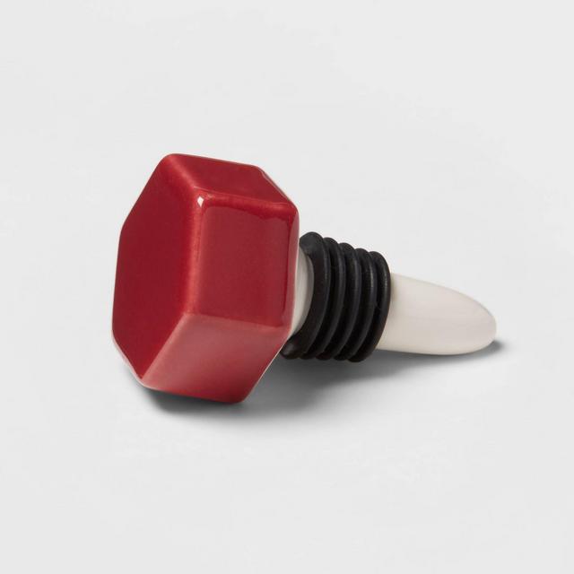 Stoneware Wine Stopper Red - Opalhouse™