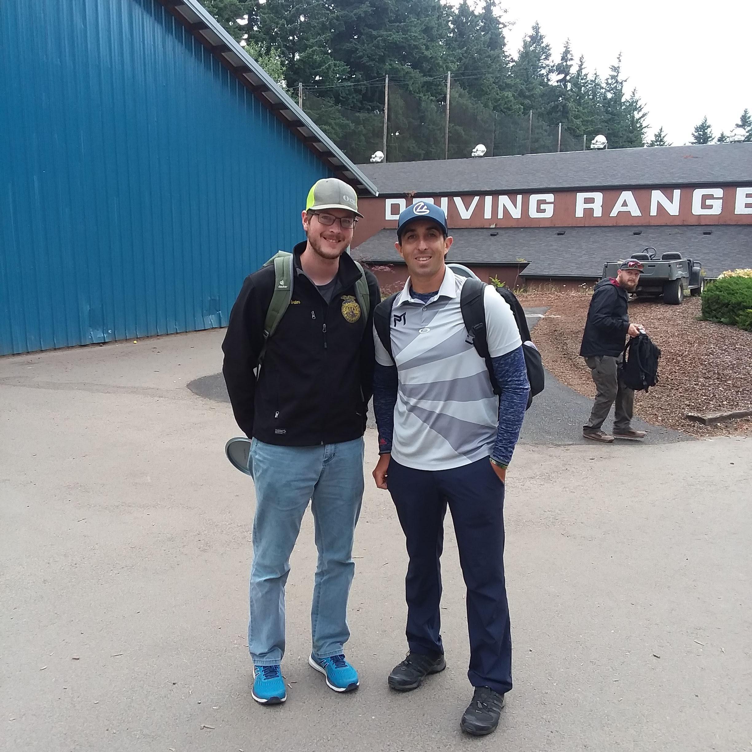 Jamie and his Disc Golf hero, Paul McBeth