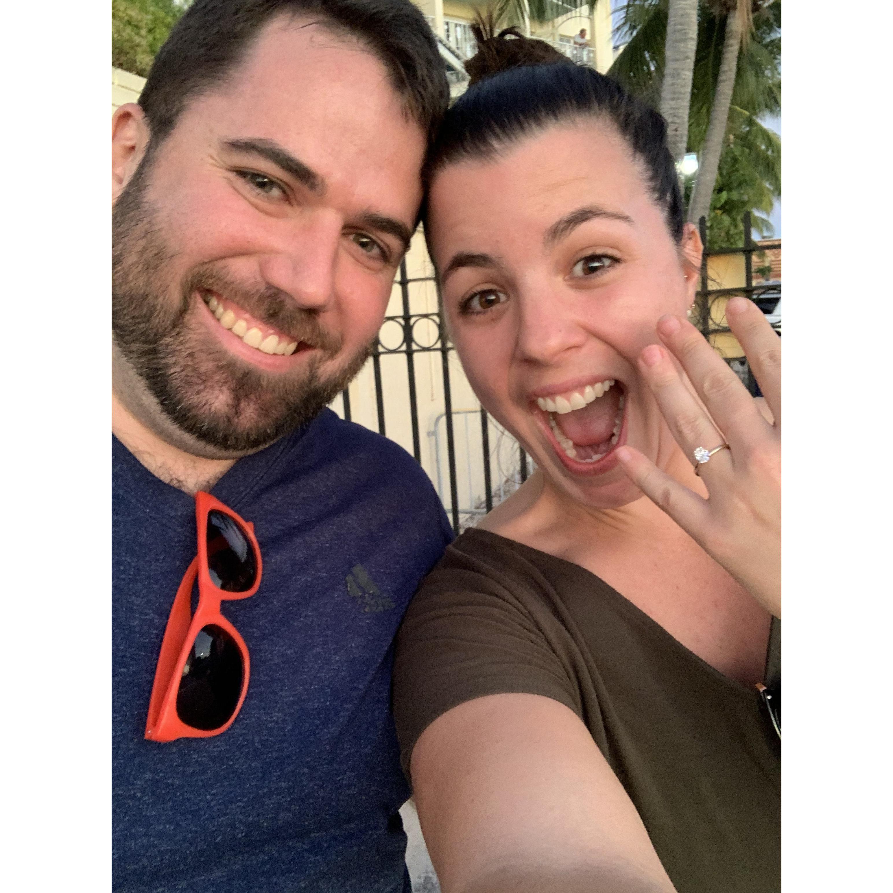 After he popped the big question!