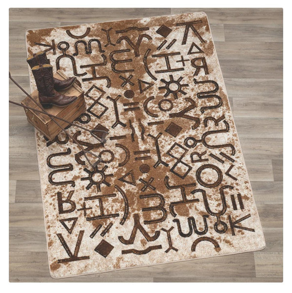 Branded Range Cowhide Rug - 4 x 5
