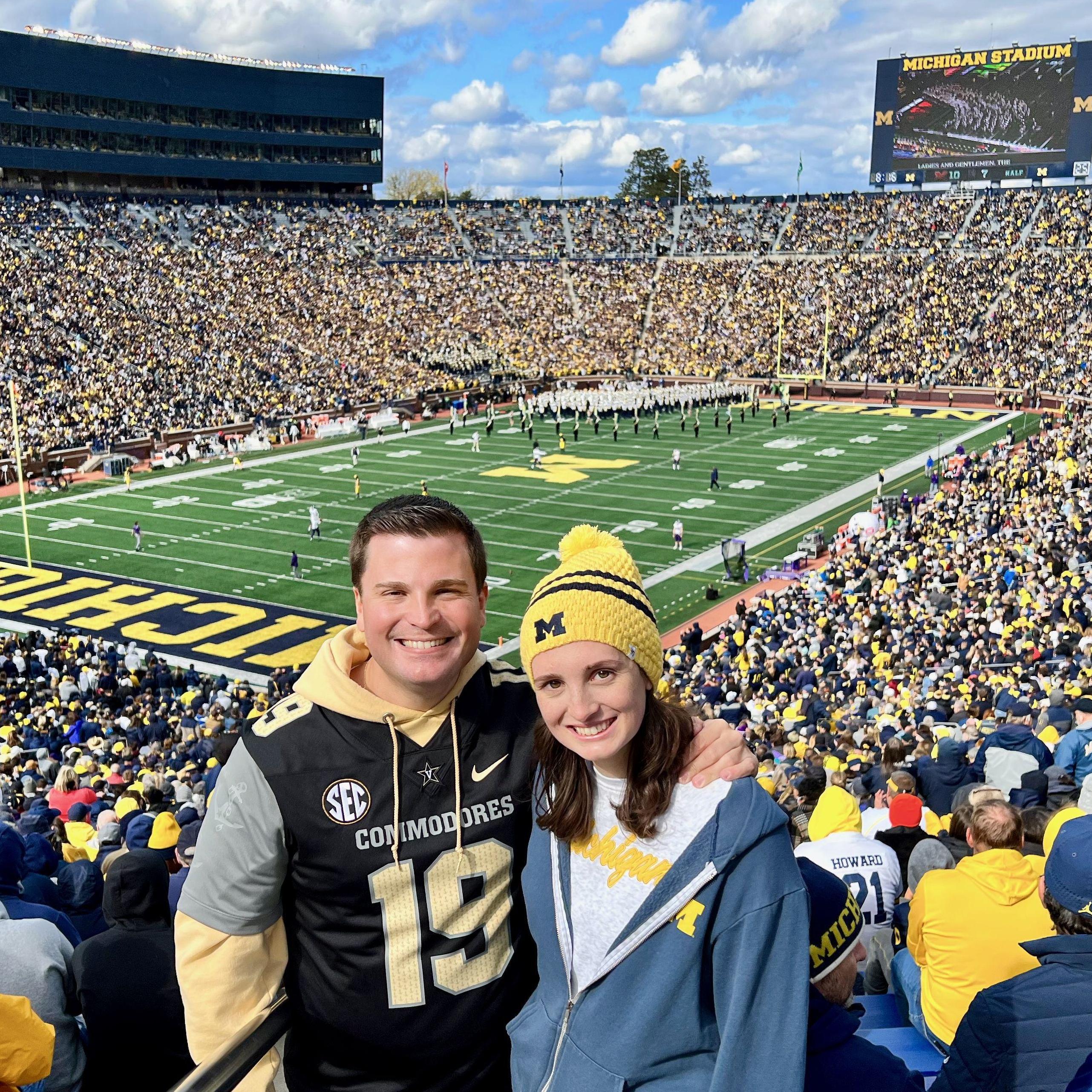 Andrew's first Michigan game in 2021. Go Blue!