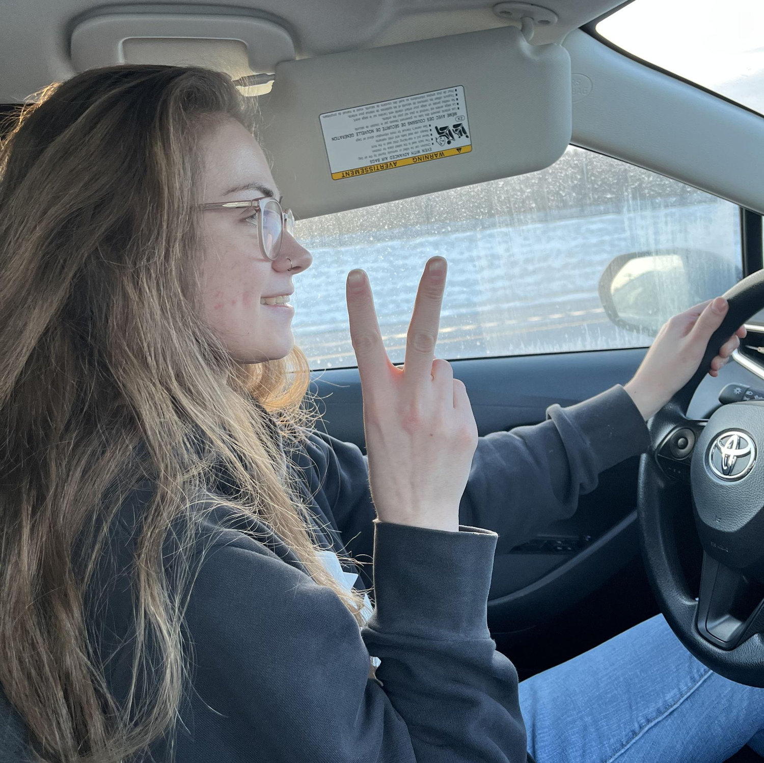 Driving 9 hours through a snow storm after our flight was cancelled.