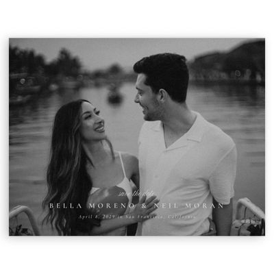 Stone Gray, Grey Wedding Digital Save the Date - Rodez Photo