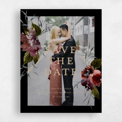 Black Wedding Save the Date - Holliston Photo