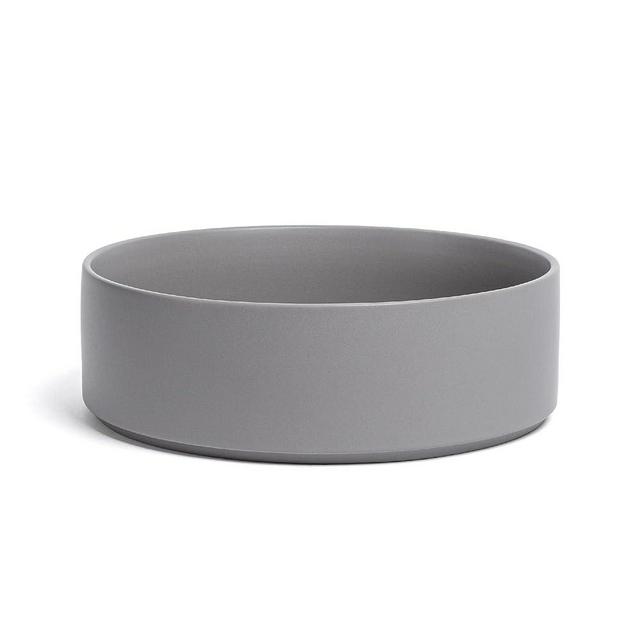 over&back Stackable Serving Bowl - Stoneware Dishes - All-Occasion Place Settings - Perfect for Salads, Pastas, and More - 10.1" x 10.1" x 3.2" - Semi-Matte Charcoal