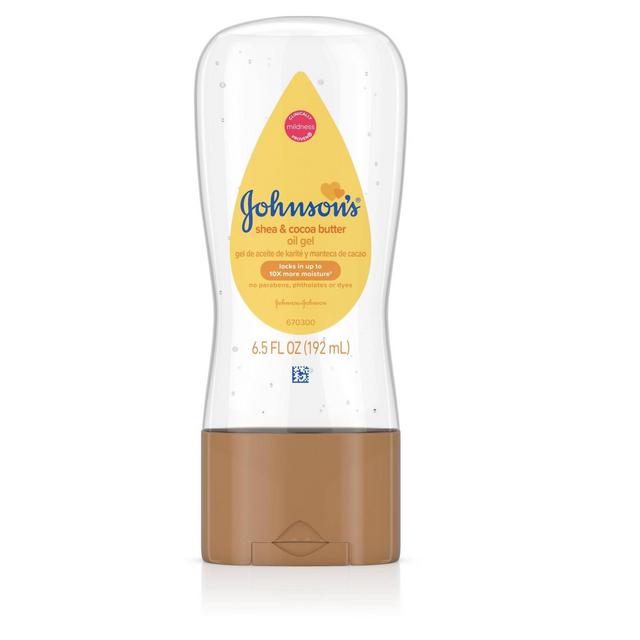 Johnson's Baby Oil Gel With Shea & Cocoa Butter For Baby Massage - 6.5 fl oz