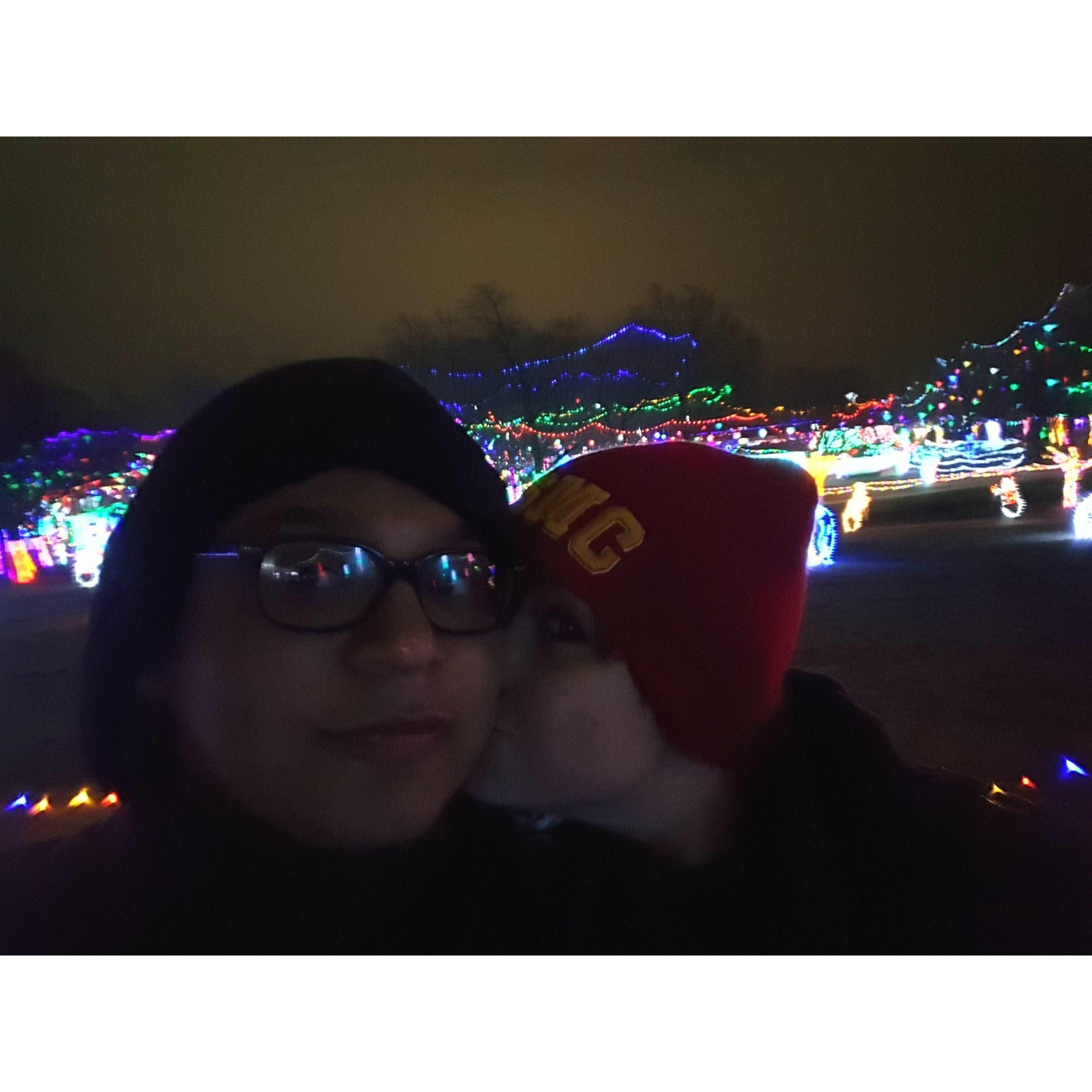 She loves giving me kisses on the cheek.
