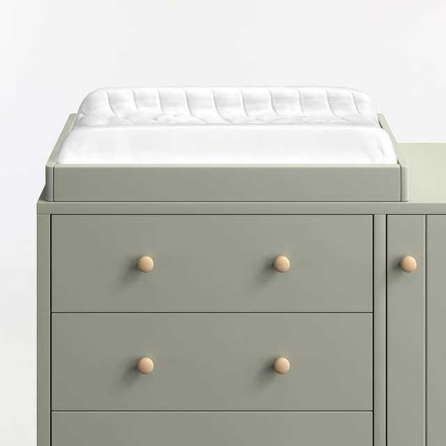 Finn Sage Green Wood Baby Changing Table Topper