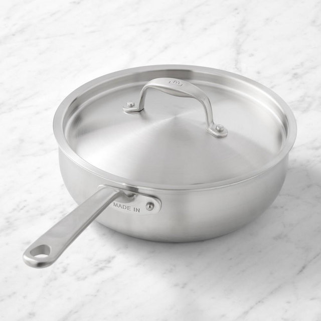 Made In Stainless-Steel Saucier, 3-Qt.