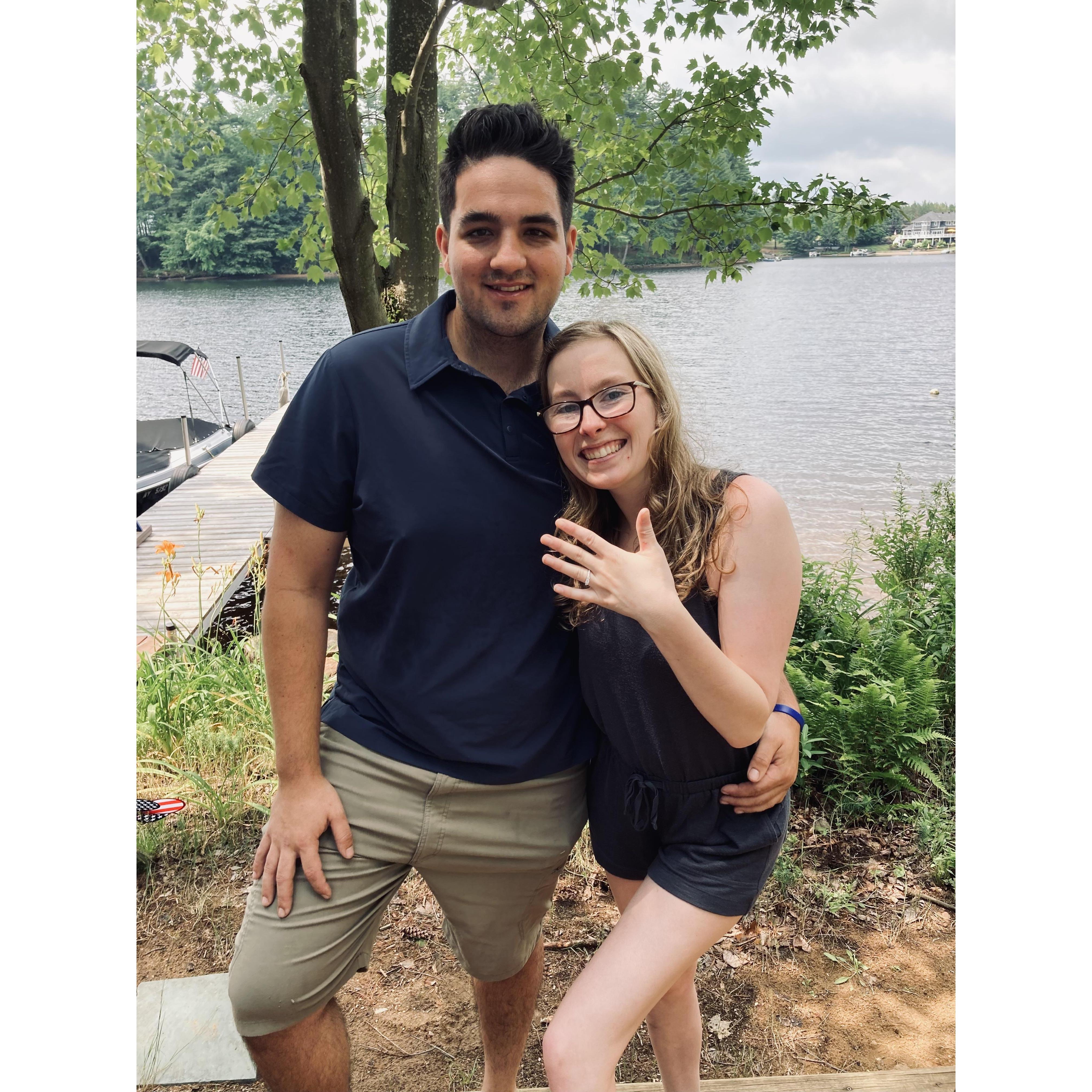 When Xavi proposed at Footestep's (Carly's cottage)