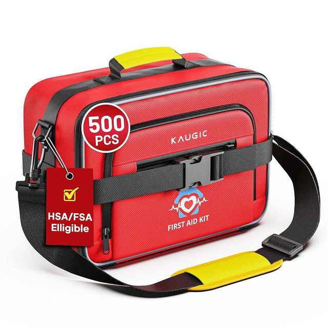 500 PCS First Aid Kit for Travel Camping Car Home Businesses, Well-Organized Emergency Kit, Survival Trauma First Aid Kits for Home College Dorm Essential Supplies