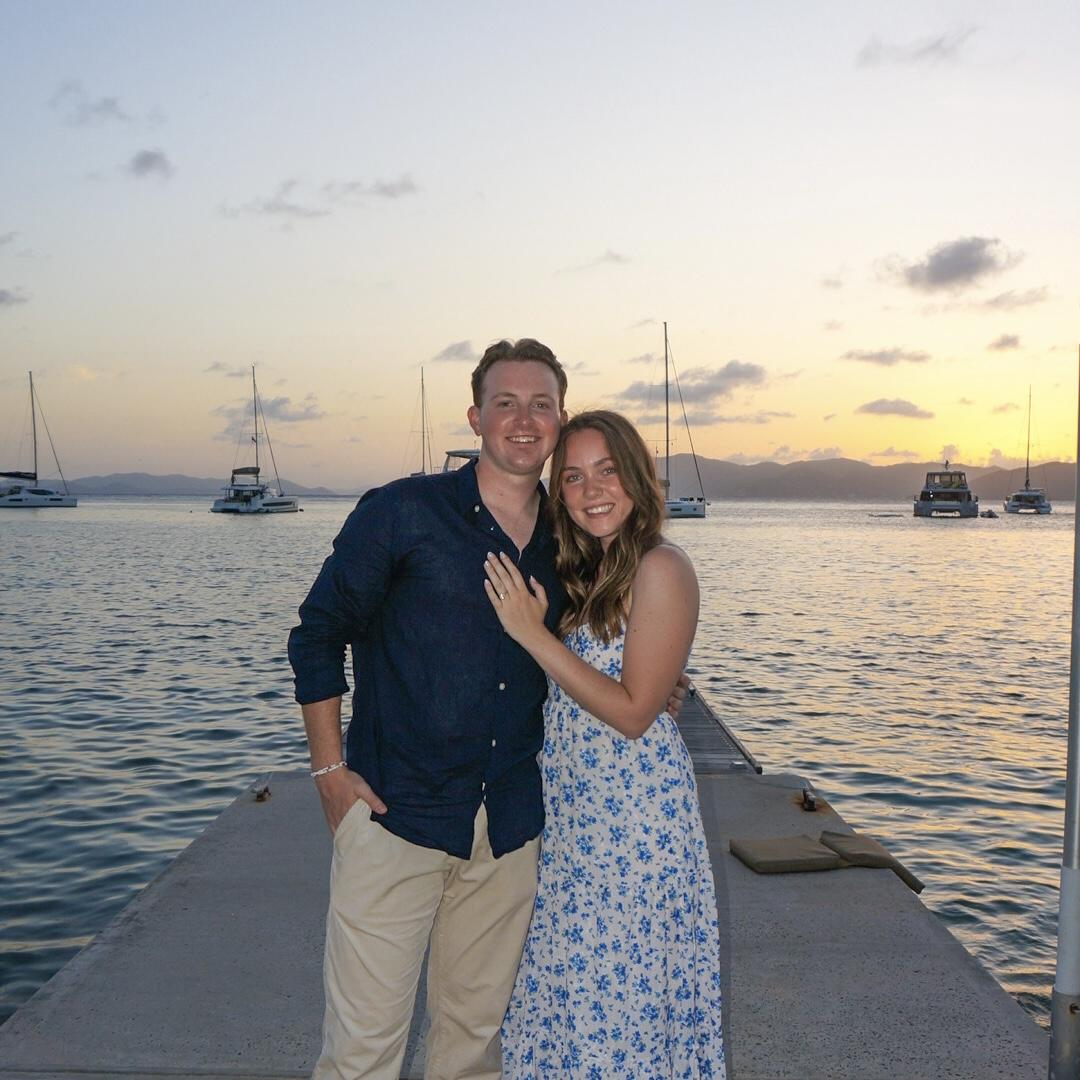 Moments after he popped the question