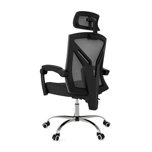Hbada Ergonomic Office Chair - Modern High-Back Desk Chair - Reclining Computer Chair with Lumbar Support - Adjustable Seat Cushion & Headrest- Breathable Mesh Back - Black