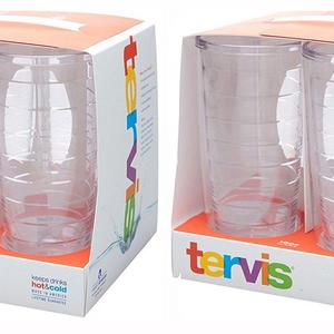 Tervis 16oz clear Tumbler Set of 8, Each Tumbler is 6 Inches Tall by 3.5 Inches in Diameter
