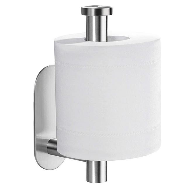 YIGII Toilet Paper Holder Self Adhesive - Adhesive Toilet Roll Holder no Drilling for Bathroom Stainless Steel Brushed