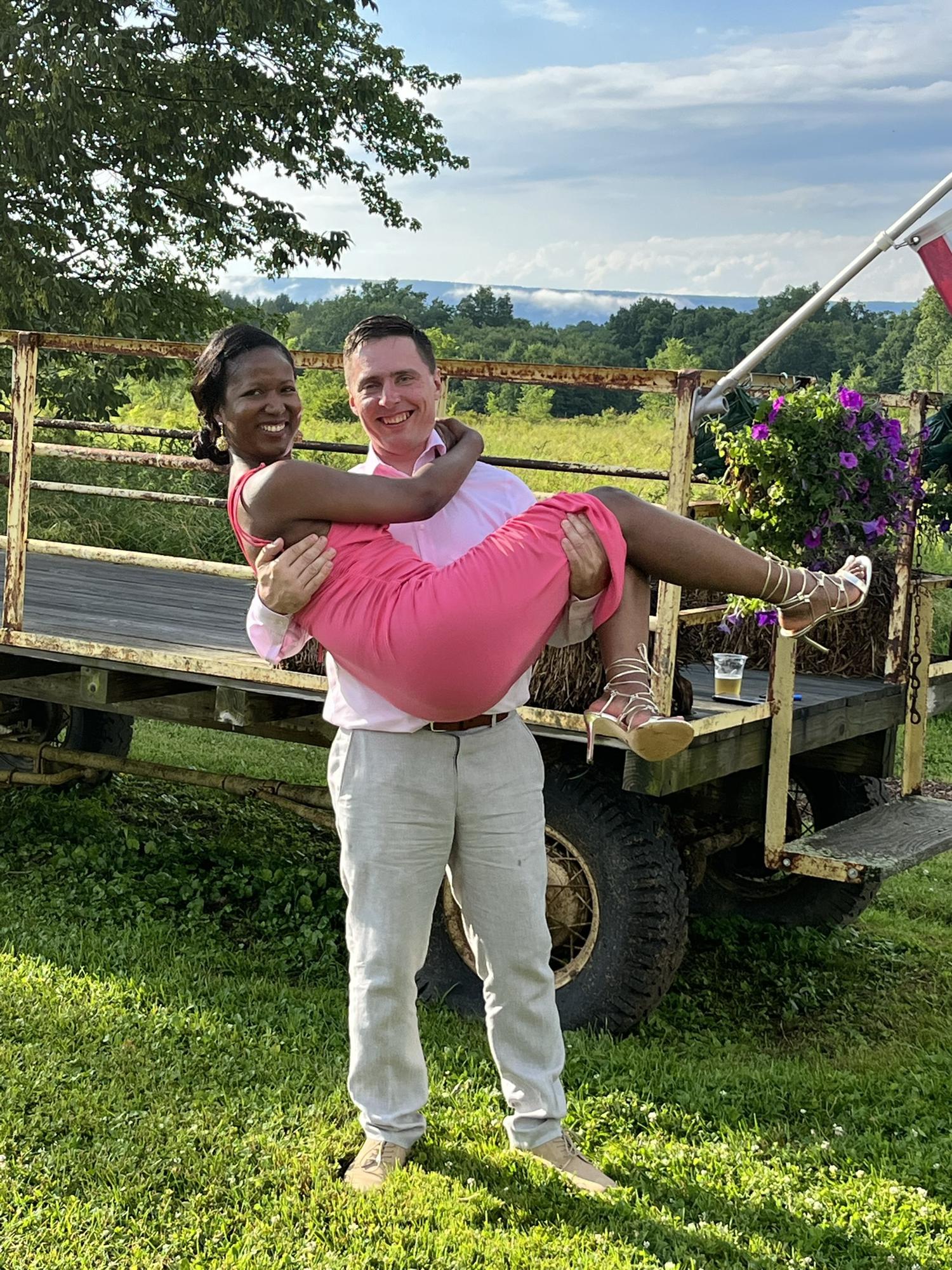 Our first wedding together.