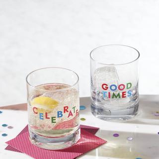 Good Times Celebrate Assorted 2-Piece Double Old Fashioned Glass Set