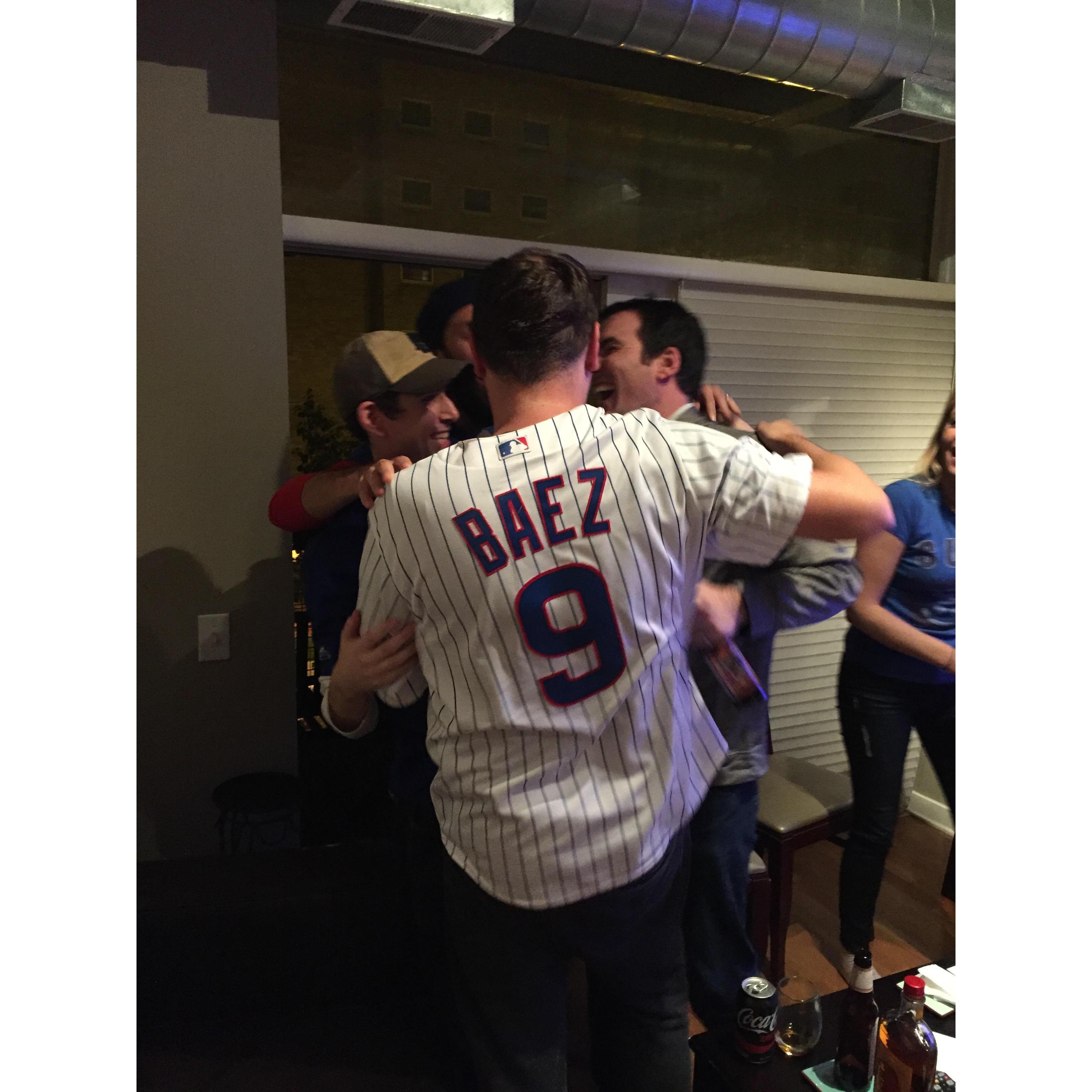 The guys after the Cubs (finally) won the World Series in 2016. The dude love is real.
