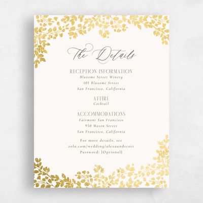 Beige Wedding Enclosure - Calla Foil