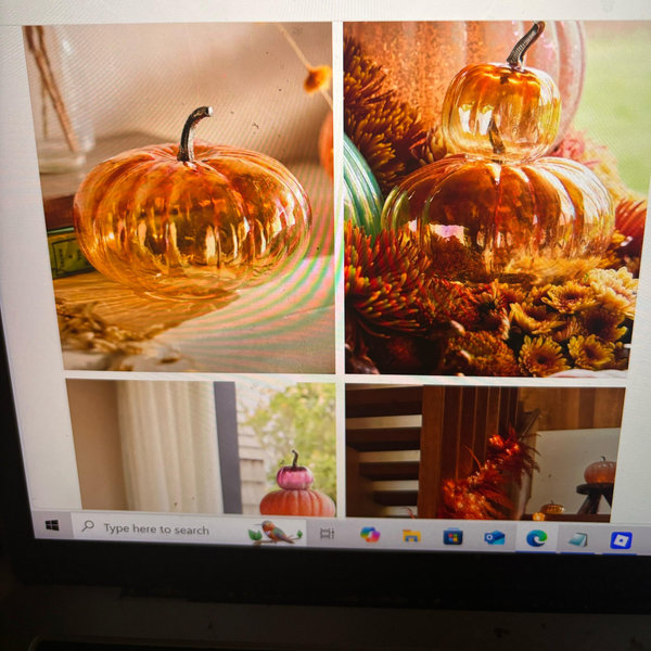 Glass Pumpkin, 7"