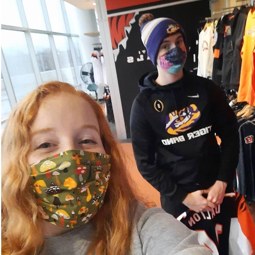 At the Bengals team store on a Cincy trip
