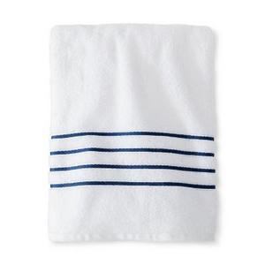 Bath Sheet White and Kettle Blue Stripe - Fieldcrest™
