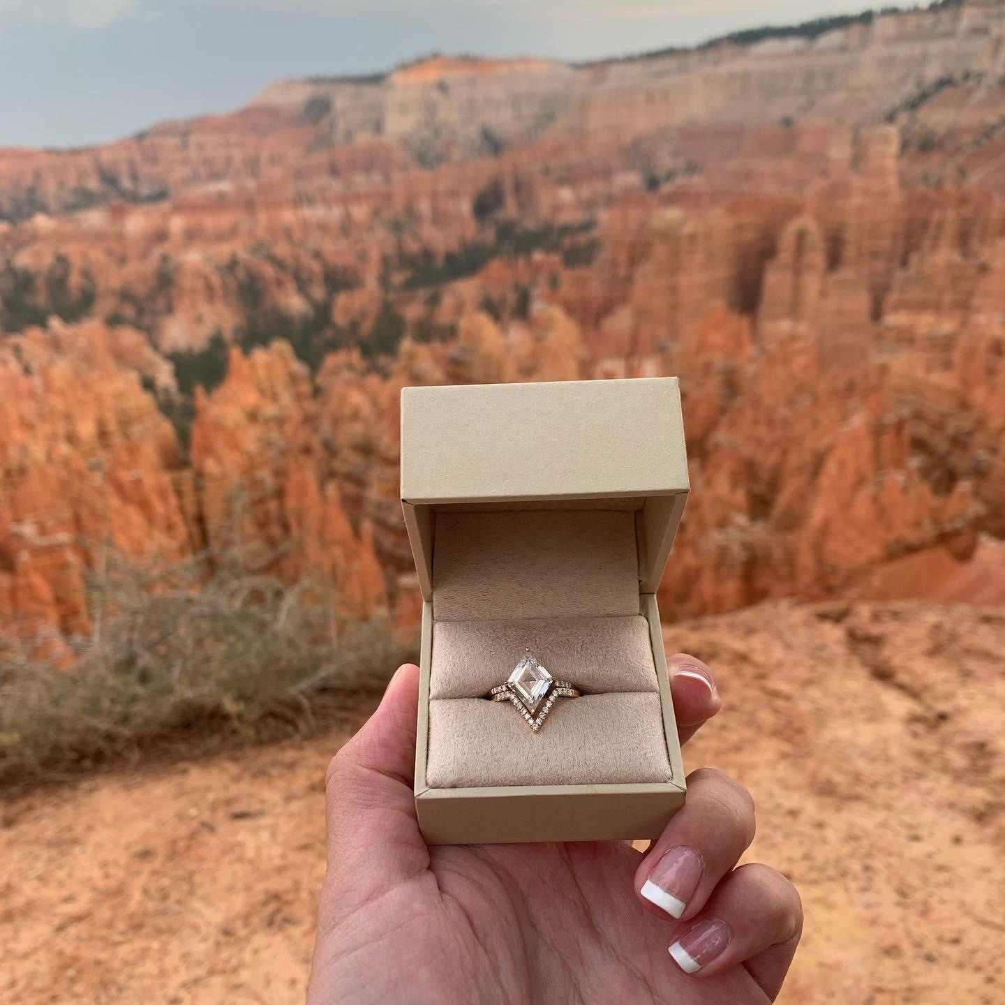 Taken at Bryce Canyon, the location we got engaged.