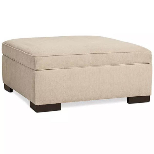 Radley 36" Fabric Storage Ottoman - Heavenly Chrome Beige