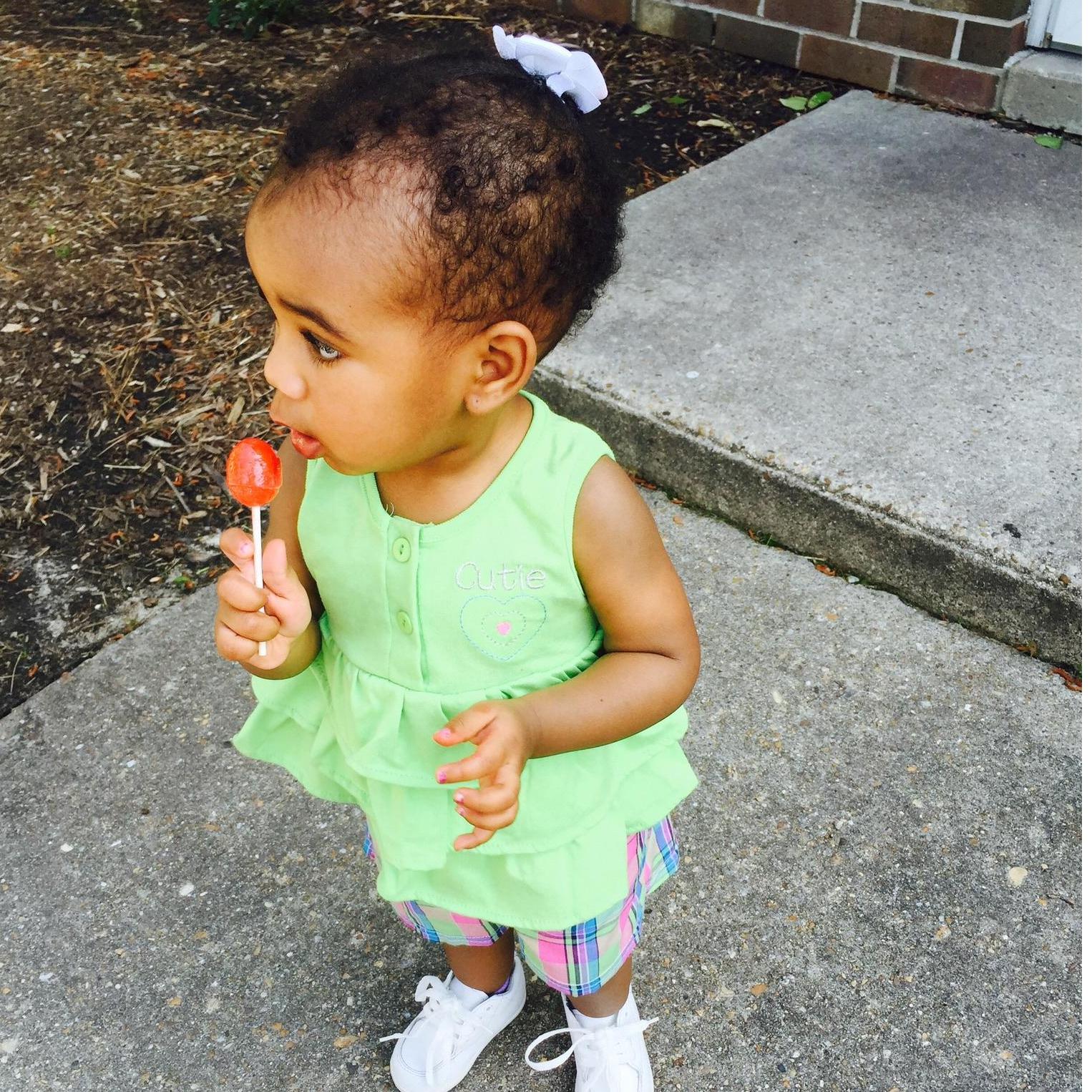 When Janiyah met her “baebae”. May 2015