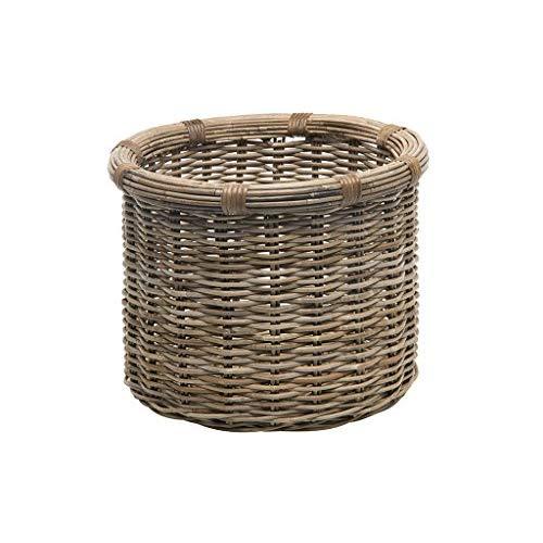 Kouboo 1060106 Rattan Kobo Round Log and Storage Basket, Gray