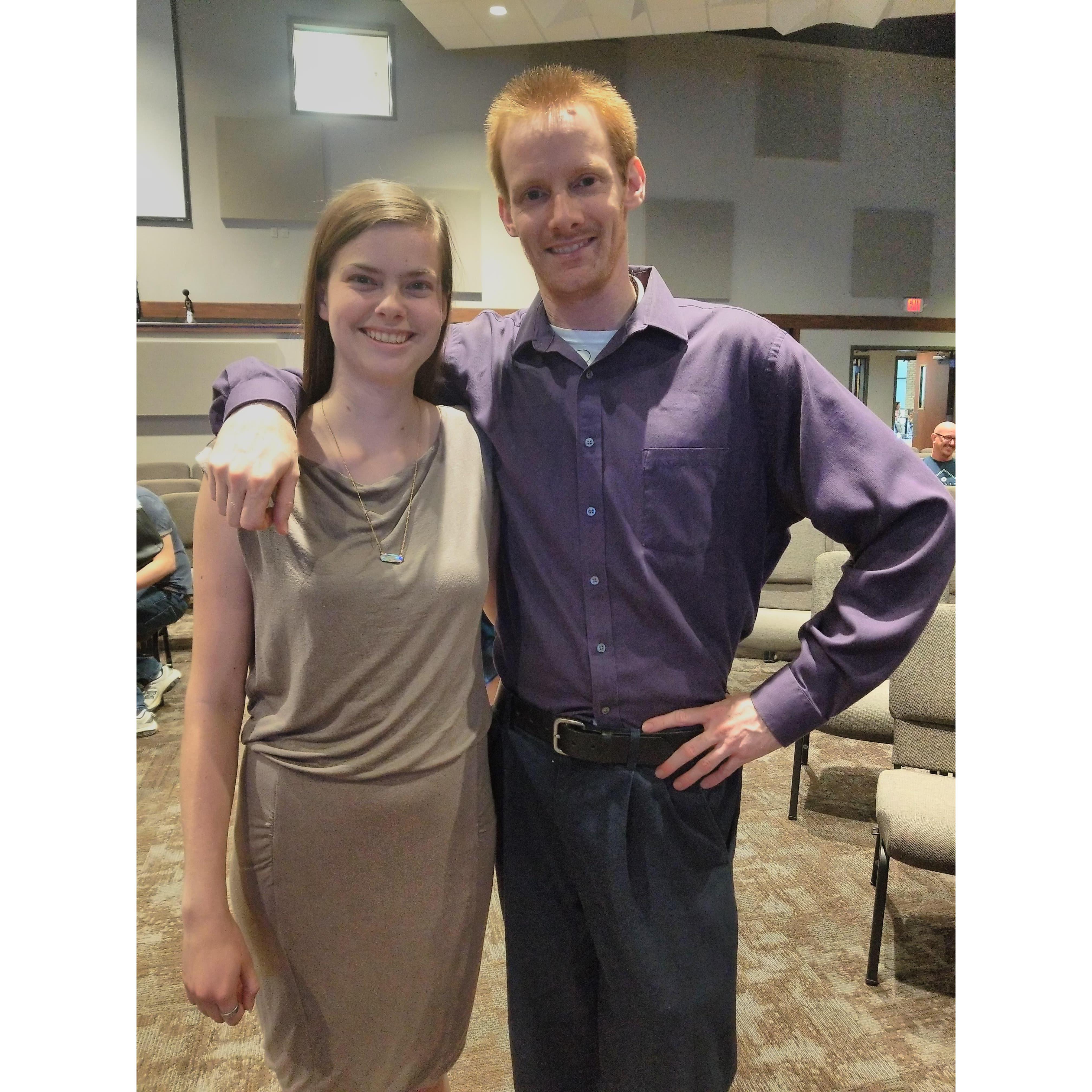 Our first time together at Tedd's home church, Church of the Savior.