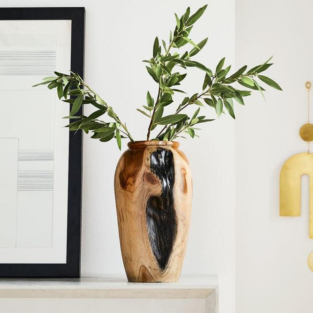 Polished Wooden Teak Vase